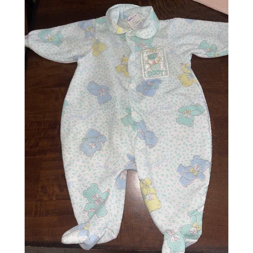 Vintage baby sleeper/one-piece 3-6 mos cuddle time 100% polyester